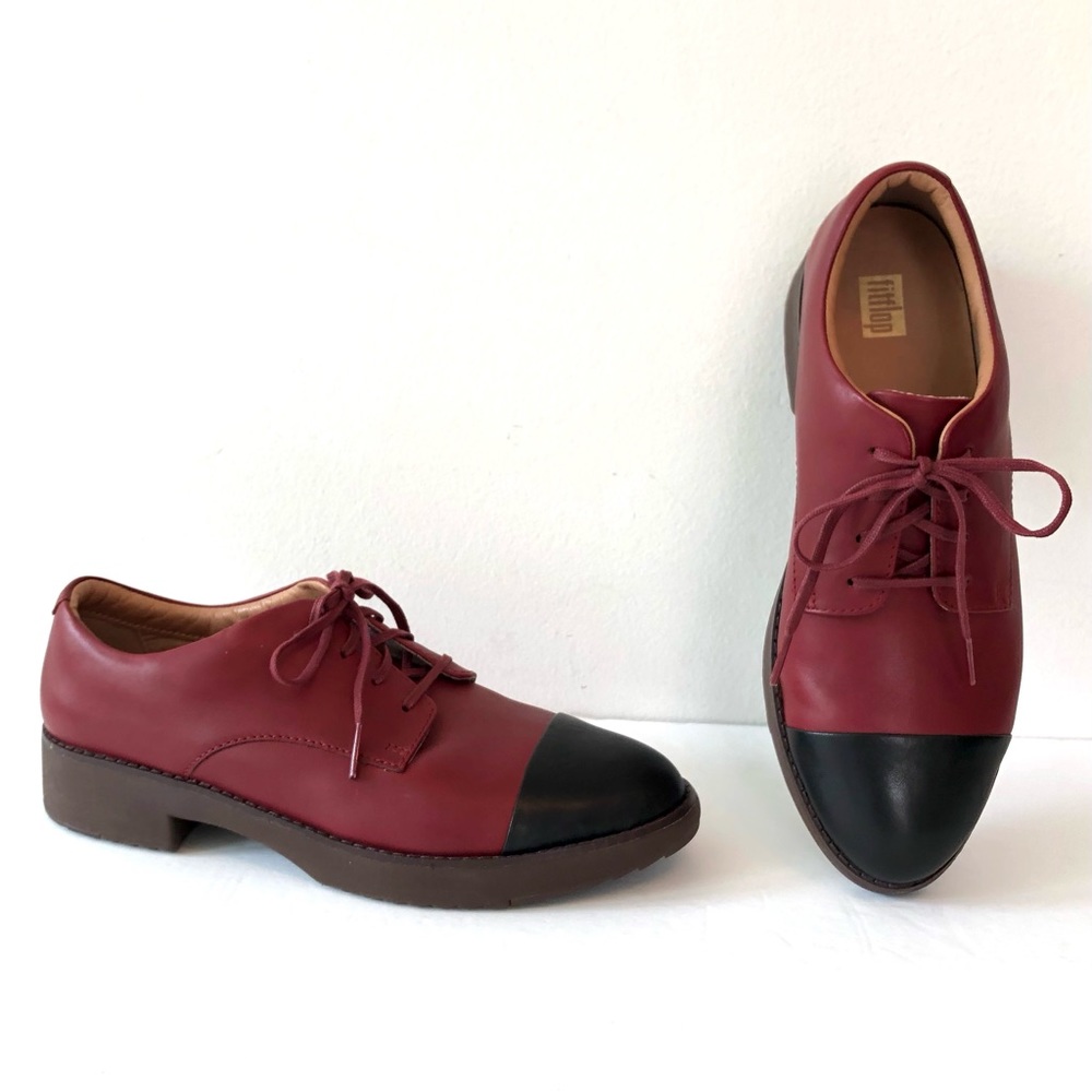 FitFlop Elise Cap Toe Leather Brogues Oxfords